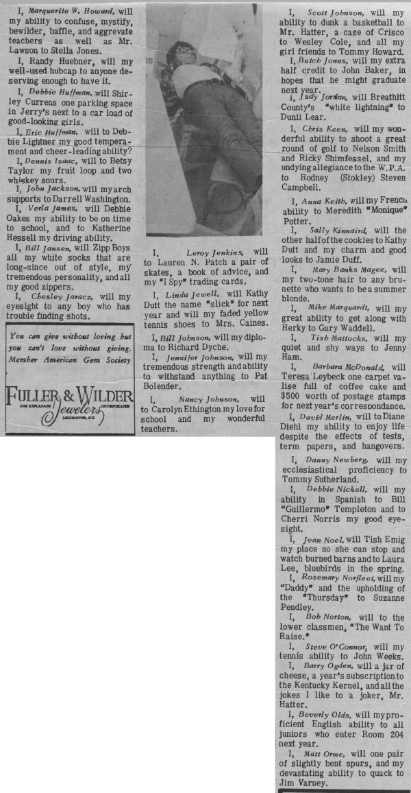 1967 Senior Wills Page 3