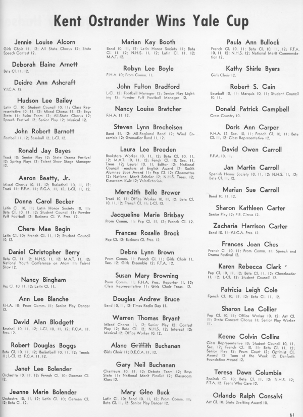 Lafayette 1969 Senior Directory