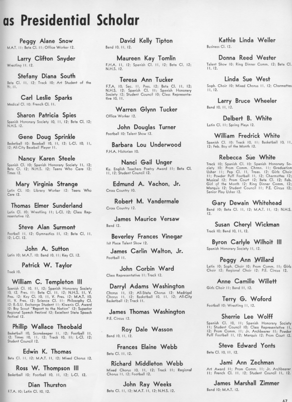 Lafayette 1969 Senior Directory