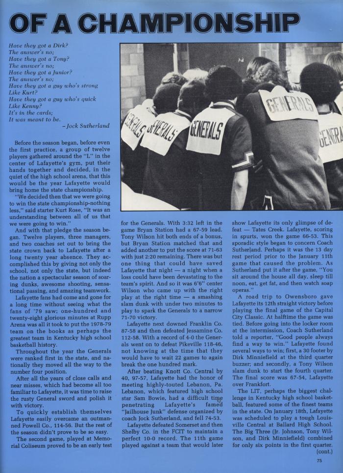 LHS Basketball 1978-79, page 2