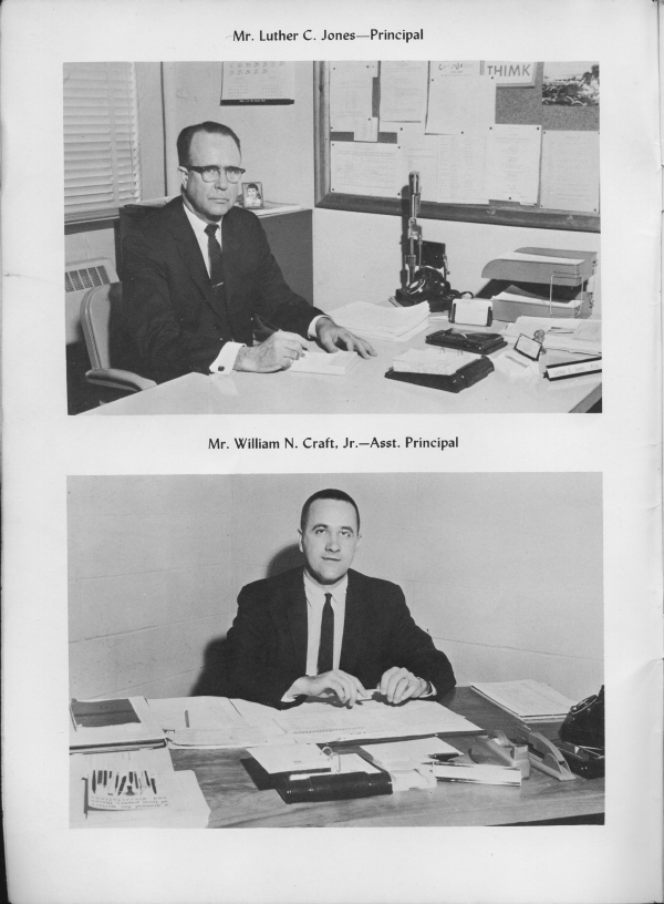 Principal Jones & Mr. Craft, Leestown Jr High School 1963